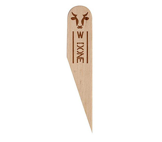 Steak Marker Wood Well Done Black Ink 200/Pkt