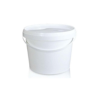 White Round Pail With Lid 5Ltr
