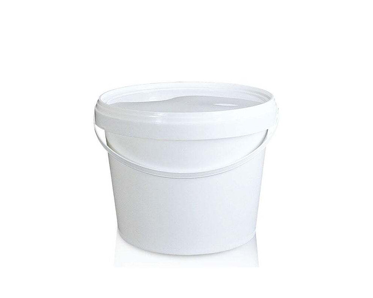 White Round Pail With Lid 5Ltr