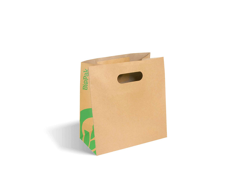 Carry Bag Kraft Small Die Cut Handle 270 x 280 x 145mm 250/Pkt Carry Bag Kraft Small Die Cut Handle 270 x 280 x 145mm 250/Pkt