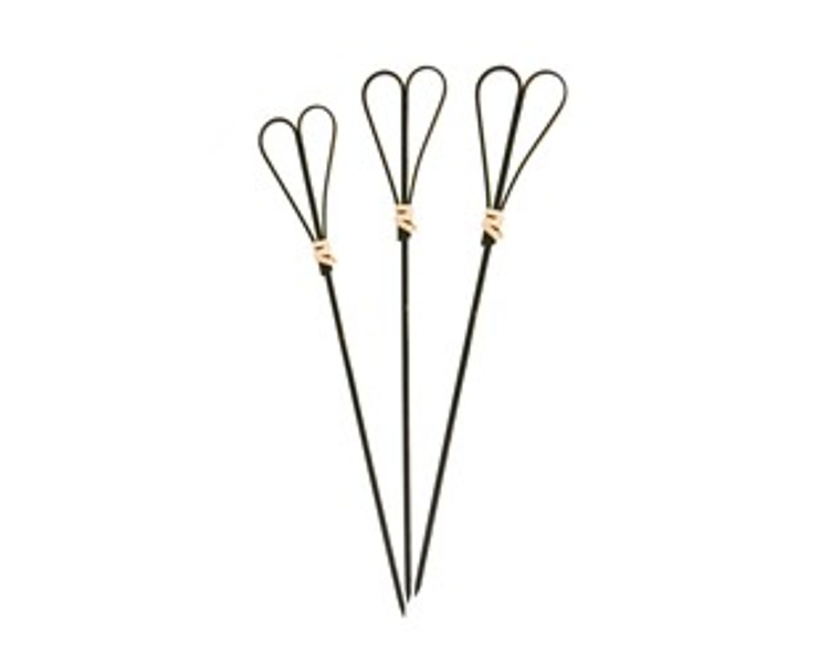 Bamboo Skewer Heart Black 12cm 20 x 100/Pkt Bamboo Skewer Heart Black 12cm 20 x 100/Pkt