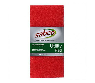 Sabco Scrub Pad Light Duty Red 10/Ctn