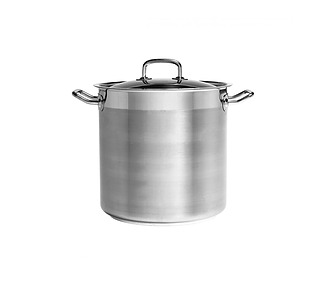 Stainless Steel Pujadas Stockpot With Cover 240 x 240mm 10.Ltr
