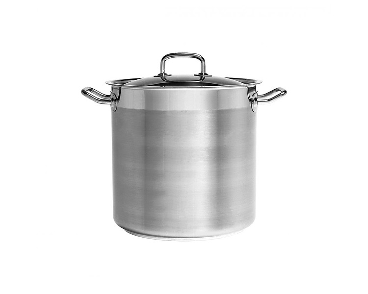 Stainless Steel Pujadas Stockpot With Cover 240 x 240mm 10.Ltr