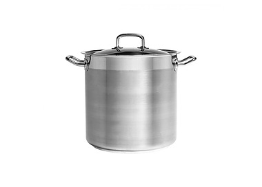 Stainless Steel Pujadas Stockpot With Cover 240 x 240mm 10.Ltr