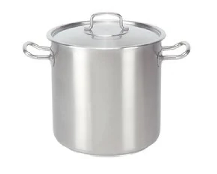 Stainless Steel Pujadas Stockpot With Cover 300 x 300mm 21.2Ltr