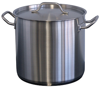 Stainless Steel Pujadas Stockpot With Cover 320 x 320mm 24Ltr