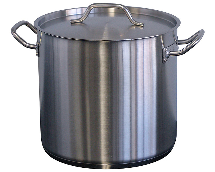 Stainless Steel Pujadas Stockpot With Cover 320 x 320mm 24Ltr