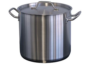 Stainless Steel Pujadas Stockpot With Cover 320 x 320mm 24Ltr
