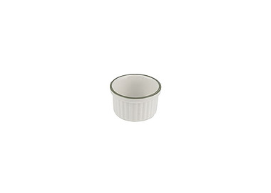NMC Ramekin Ribbed Homestead Olive 60 x 35mmH 12/Ctn