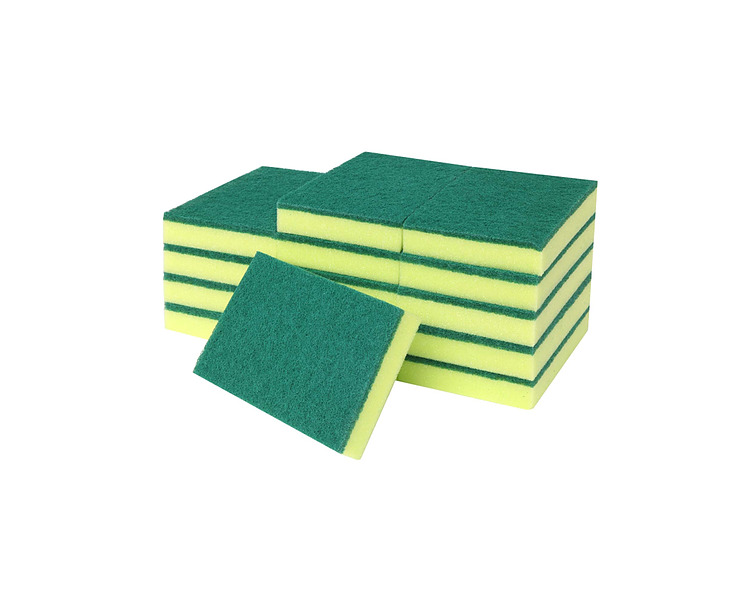 Scourer Sponge 150 x 100mm 10/Pkt 18Pkt/Ctn