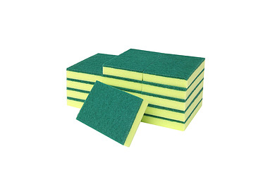 Scourer Sponge 150 x 100mm 10/Pkt 18Pkt/Ctn