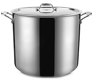 Stainless Steel Pujadas Stockpot With Cover 350 x 350mm 33.6Ltr
