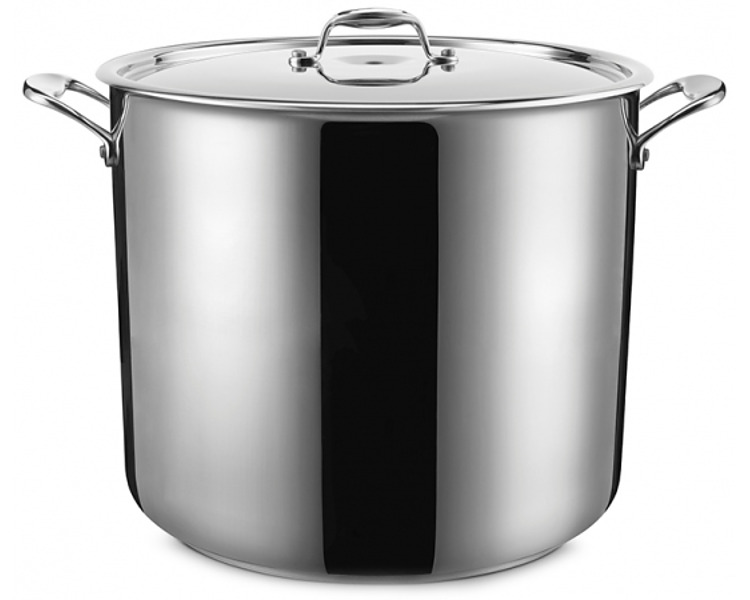 Stainless Steel Pujadas Stockpot With Cover 350 x 350mm 33.6Ltr