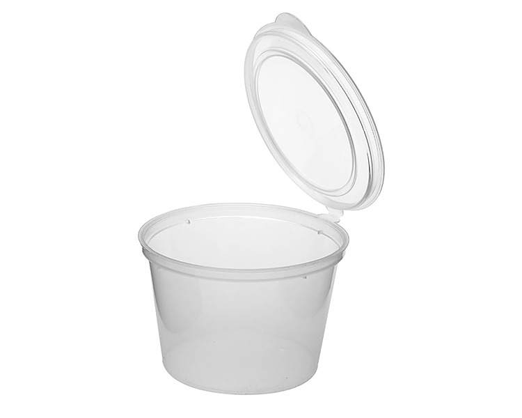 Plastic Sauce Container 70ml With Hinged Lid Plastic Sauce Container 70ml With Hinged Lid
