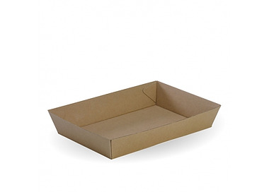 Tray Medium#4 Kraft/White 400/Ctn