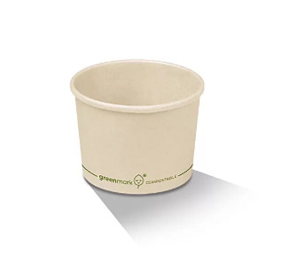 Bamboo Bowl Round PLA Coated 12oz 1000/Ctn