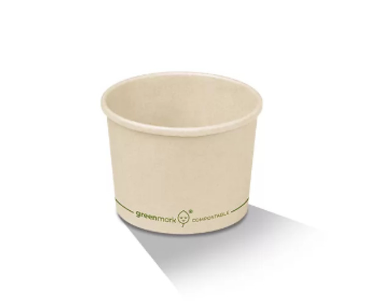 Bamboo Bowl Round PLA Coated 12oz 1000/Ctn