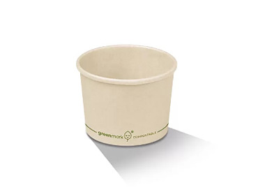 Bamboo Bowl Round PLA Coated 12oz 1000/Ctn