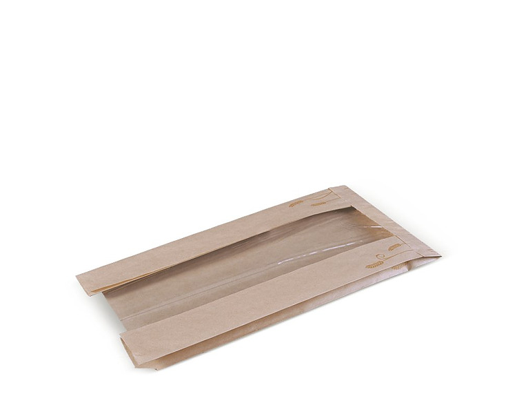 Paper Bag PTD With Window Brown 390 x 200 x 110mm 500/Pkt Paper Bag PTD With Window Brown 390 x 200 x 110mm 500/Pkt