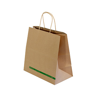 Carry Bag Kraft Medium Twist Handle 275 x 280 x 150mmW 200/Pkt