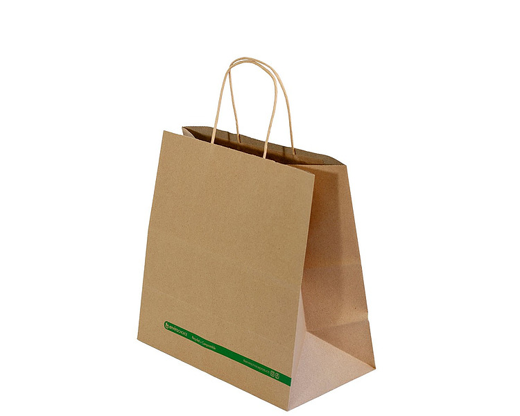 Carry Bag Kraft Medium Twist Handle 275 x 280 x 150mmW 200/Pkt