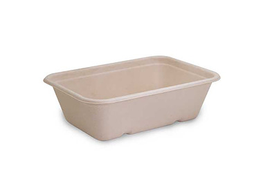Container Takeaway Sugarcane Natural 650ml 400/Ctn