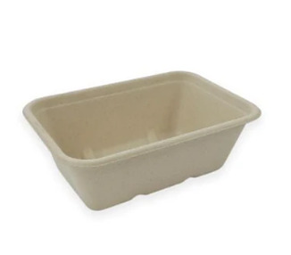 Container Takeaway Sugarcane Natural 750ml 400/Ctn