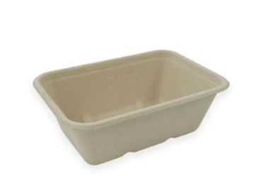 Container Takeaway Sugarcane Natural 750ml 400/Ctn