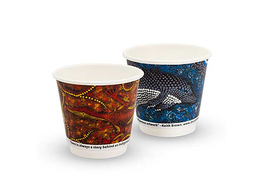 True Fill Coffee Cup Double Wall Indigenous 8oz 500/Ctn