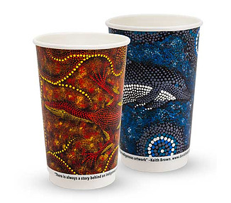 True Fill Coffee Cup Double Wall Indigenous 16oz 500/Ctn