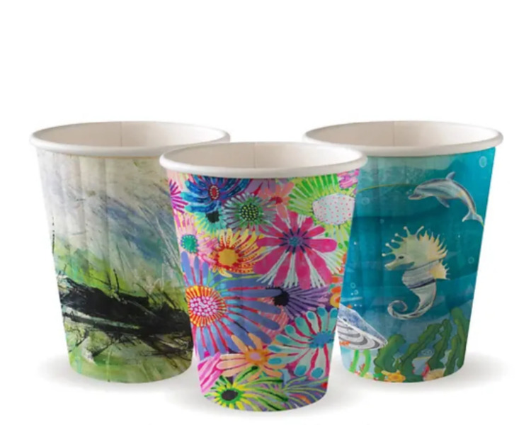 Biopak Coffee Cup Double Wall 8oz (80mm) Art Series 1000/Ctn Biopak Coffee Cup Double Wall 8oz (80mm) Art Series 1000/Ctn