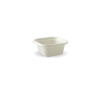 Container Square Sugarcane White 250ml 500/Ctn