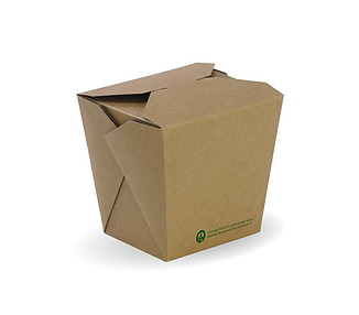 BioBoard Noodle Box Kraft 780ml/26oz 500/Ctn