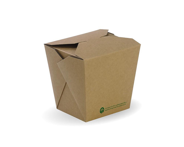 BioBoard Noodle Box Kraft 780ml/26oz 500/Ctn
