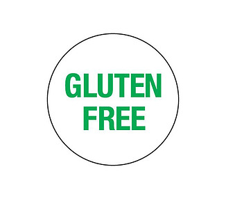 Daydot Removable 24mm Circle "Gluten Free" 1000/Roll