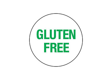 Daydot Removable 24mm Circle "Gluten Free" 1000/Roll