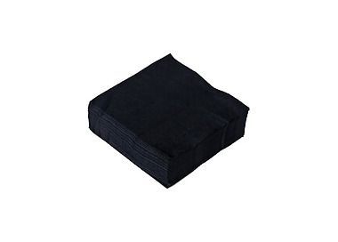 Dinner Napkin 2Ply 1/4 Black 1000/Ctn