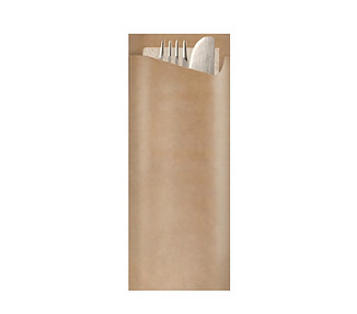 Pochetta Cutlery Pouch 2Ply Napkin Kraft 500/Ctn