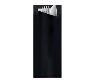 Pochetta Cutlery Pouch 3Ply Napkin Black 400/Ctn