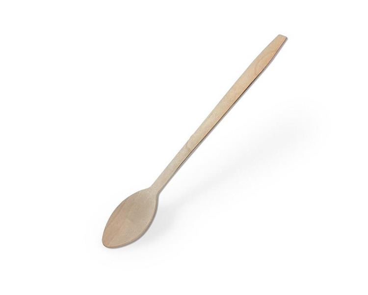 Wooden Tall Teaspoon 200mm 1000/Ctn