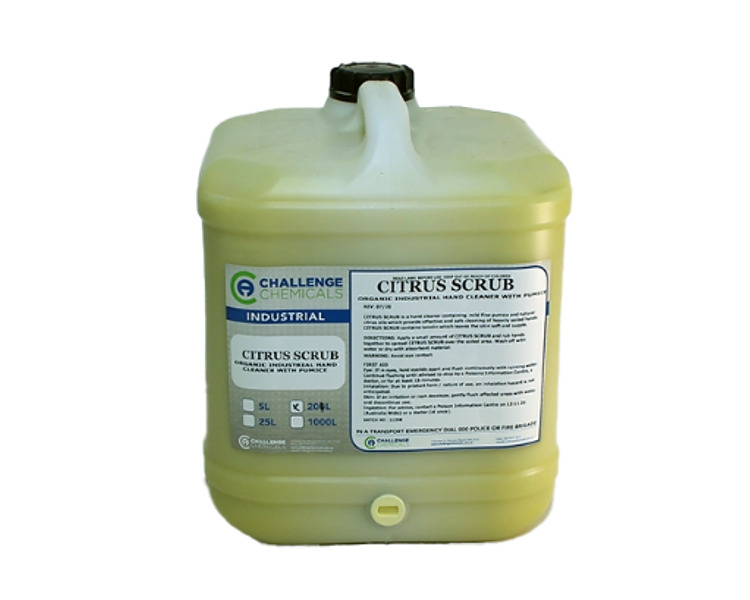Citrus Scrub Organic Hand Cleaner With Pumice 5Ltr 3 x 5Ltr