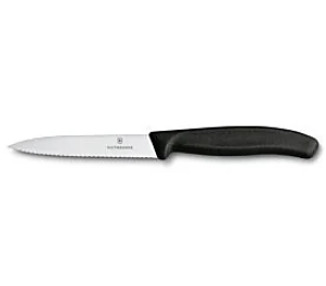 Victorinox Paring Knife Serrated Edge Black Handle 10Cm 20/Ctn