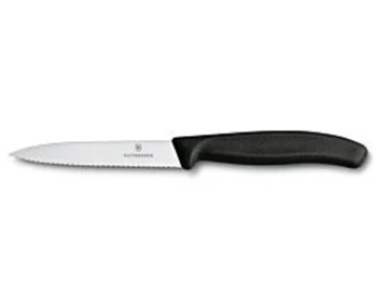 Victorinox Paring Knife Serrated Edge Black Handle 10Cm 20/Ctn