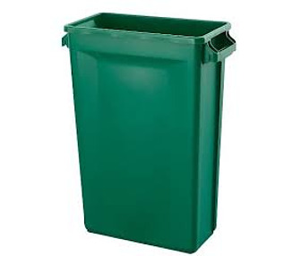 Bin Slimline Svelte Rectangular Green 87Ltr