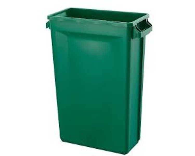 Bin Slimline Svelte Rectangular Green 87Ltr