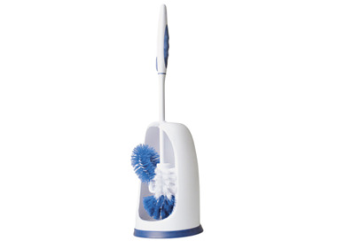 Toilet Brush Set Oates Soft Grip White