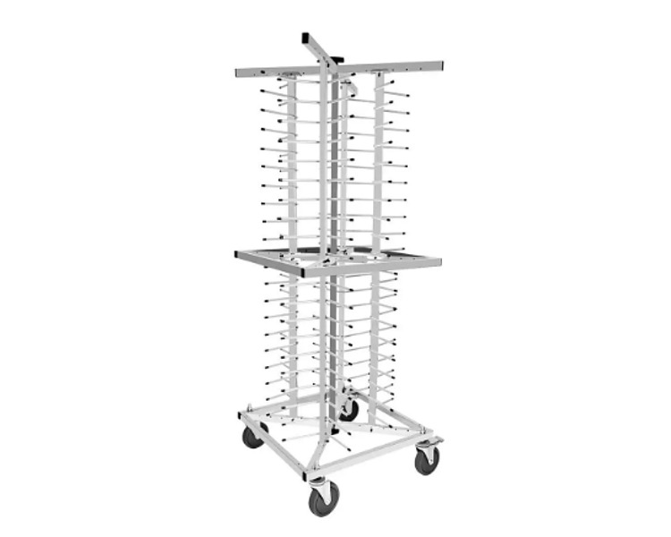Trolley Plate Stacking Holds 72 Plates 600 x 610 x 610mm