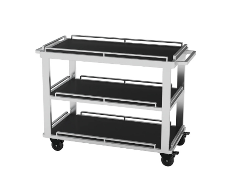 Trolley Service Manhatten 3 Tier Black 1100 x 560 x 850mm