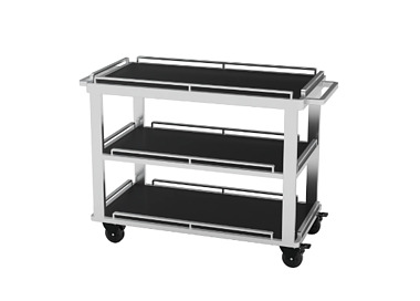 Trolley Service Manhatten 3 Tier Black 1100 x 560 x 850mm